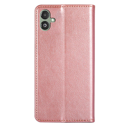 For Samsung Galaxy F14 5G PU Leather Solid Color Wallet Case Stand Magnetic Closure Phone Cover