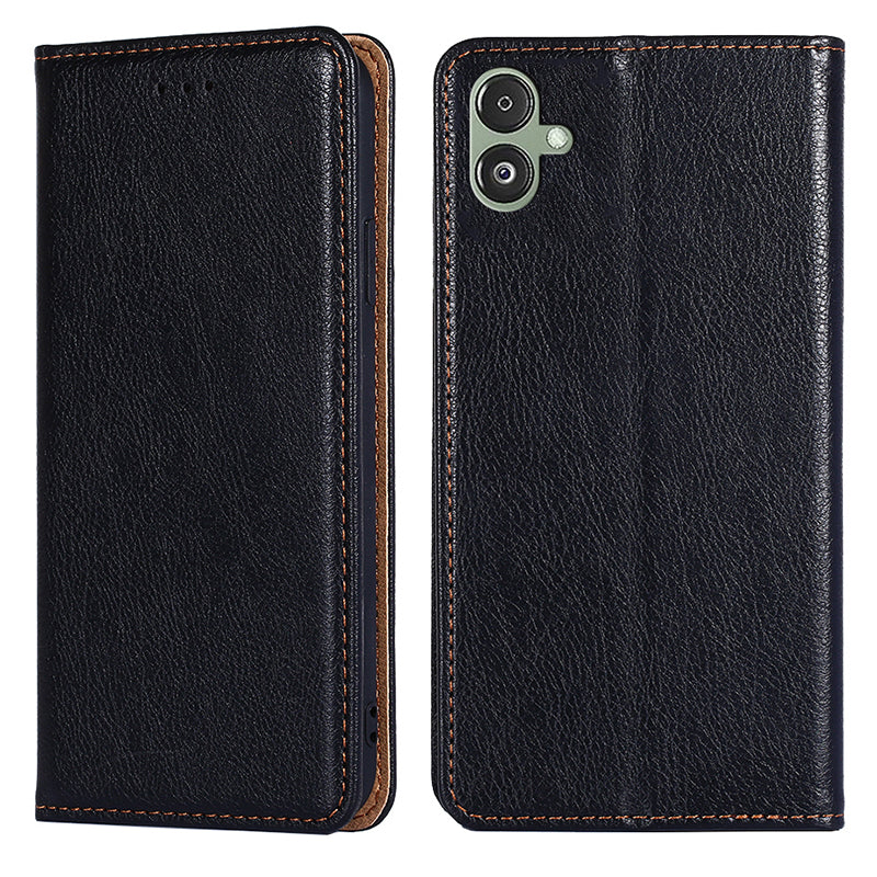 For Samsung Galaxy F14 5G PU Leather Solid Color Wallet Case Stand Magnetic Closure Phone Cover