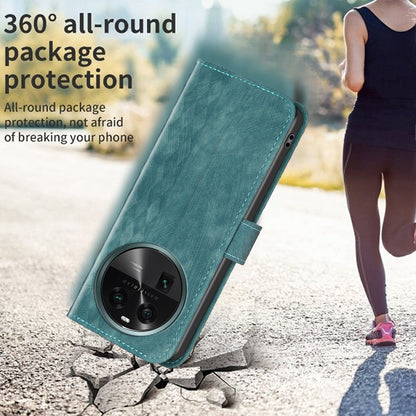 Phone Case for Oppo Find X6 Grid Pattern Imprinted Cover Stand Wallet PU Leather Drop-proof Shell