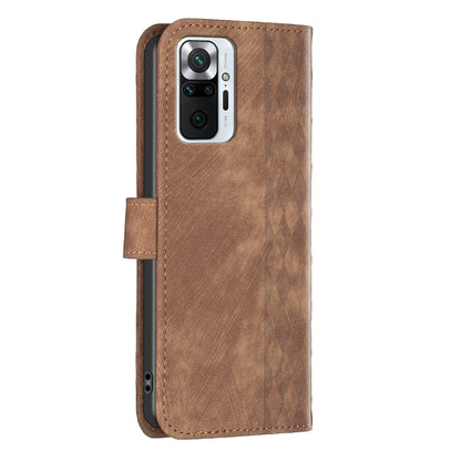 For Xiaomi Redmi Note 10 Pro 4G (Global) / (India) / 10 Pro Max 4G Imprinting Grid Wallet Stand Leather Phone Case