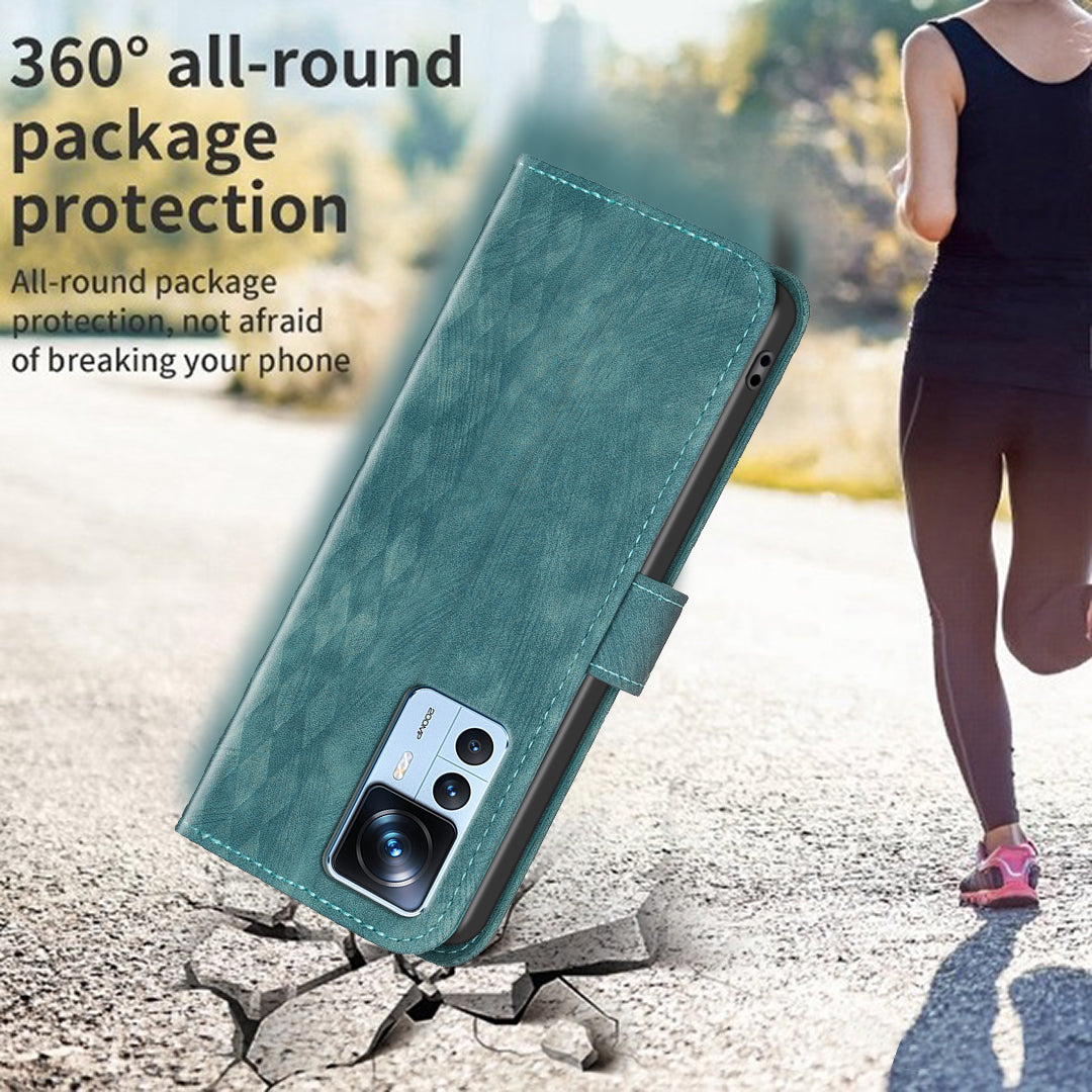 For Xiaomi 12T 5G / 12T Pro 5G / Redmi K50 Ultra Cover Imprinted Pattern Stand Wallet Phone Leather Case