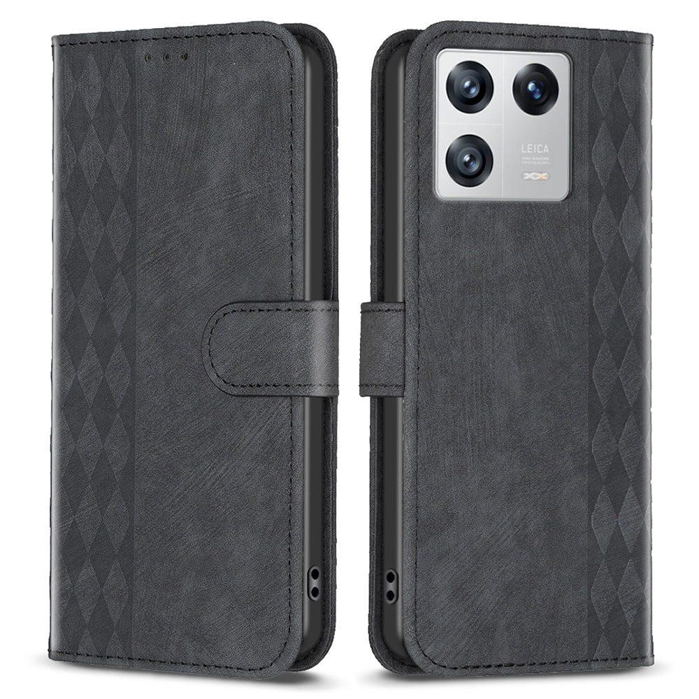 Flip Cover for Xiaomi 13 Shockproof Imprinted Pattern Stand Wallet Full Protection Phone Leather Case