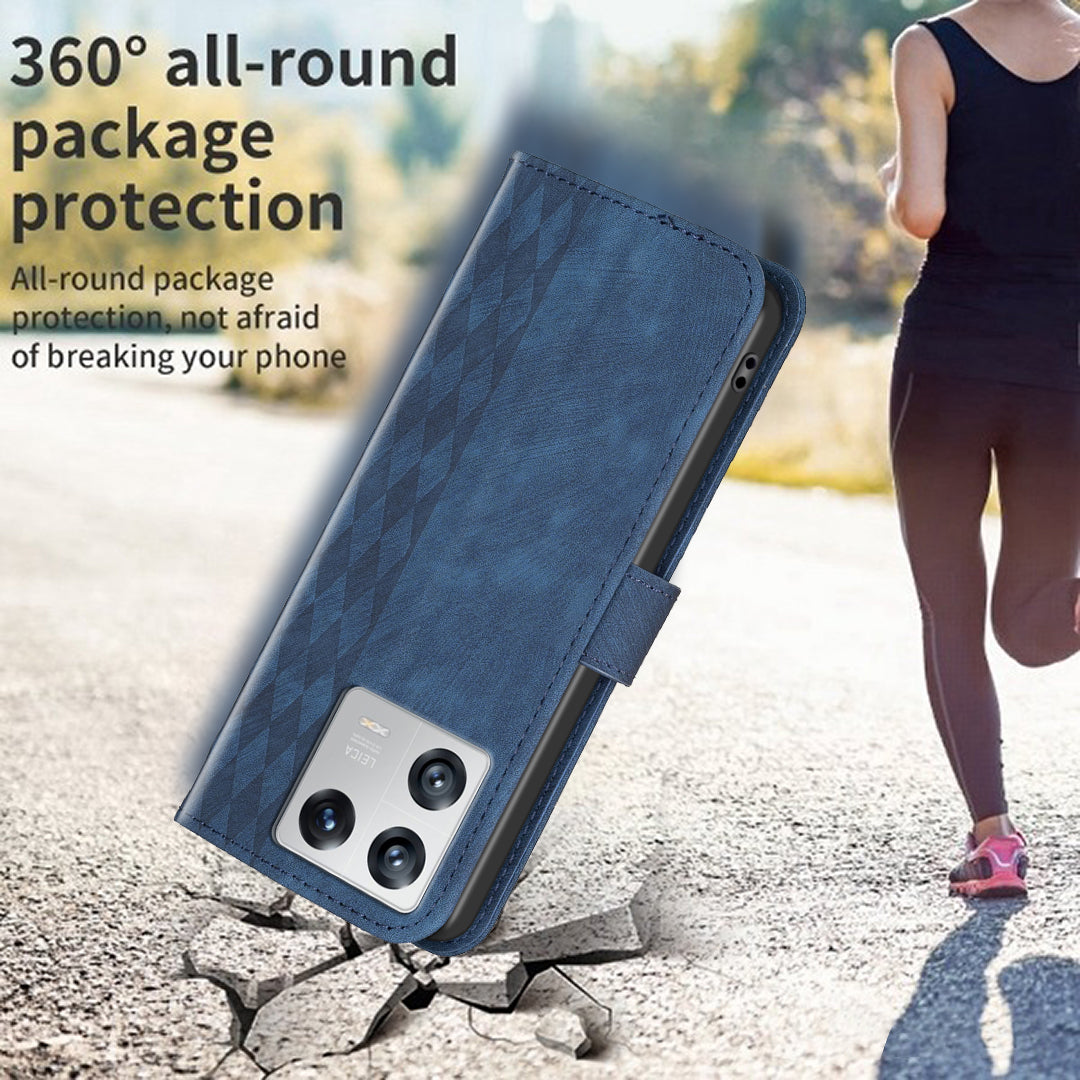 Flip Cover for Xiaomi 13 Shockproof Imprinted Pattern Stand Wallet Full Protection Phone Leather Case