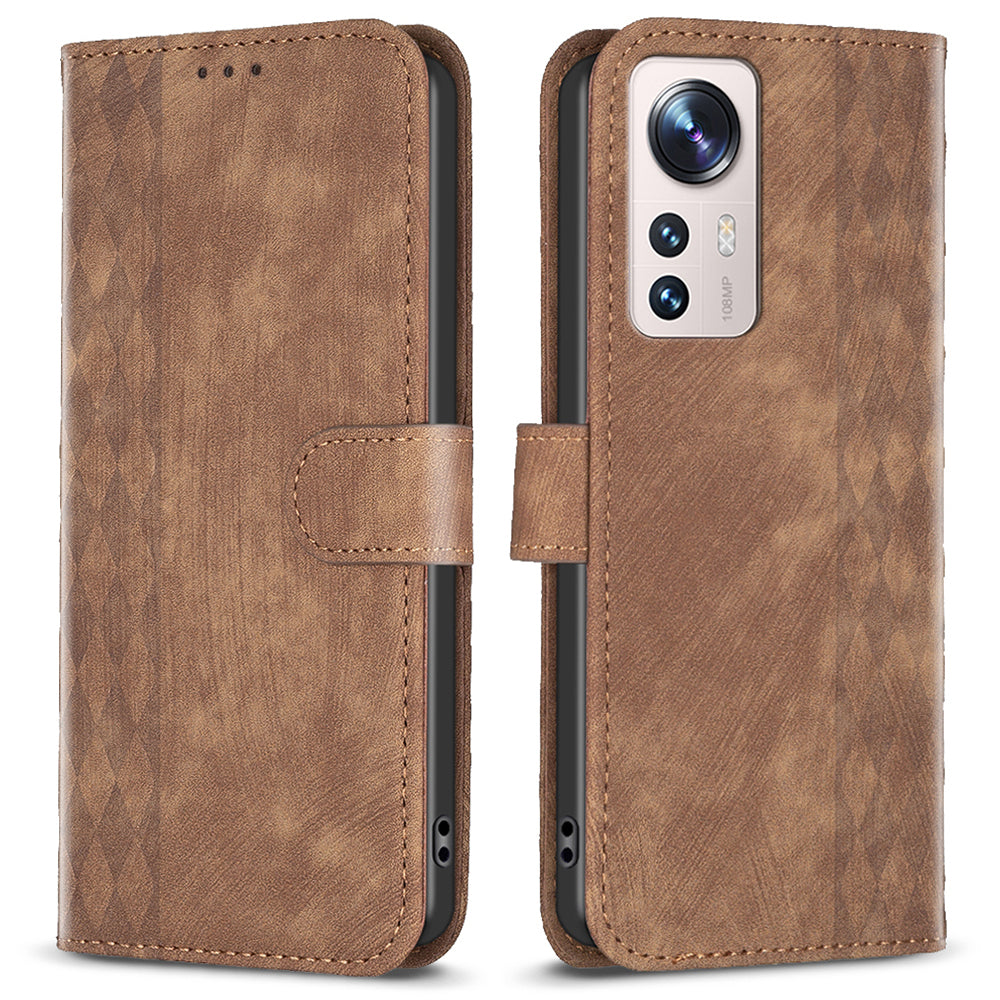 Anti-scratch Flip Cover for Xiaomi 12 Lite 5G Imprinted Pattern Foldable Stand Wallet Phone Leather Case
