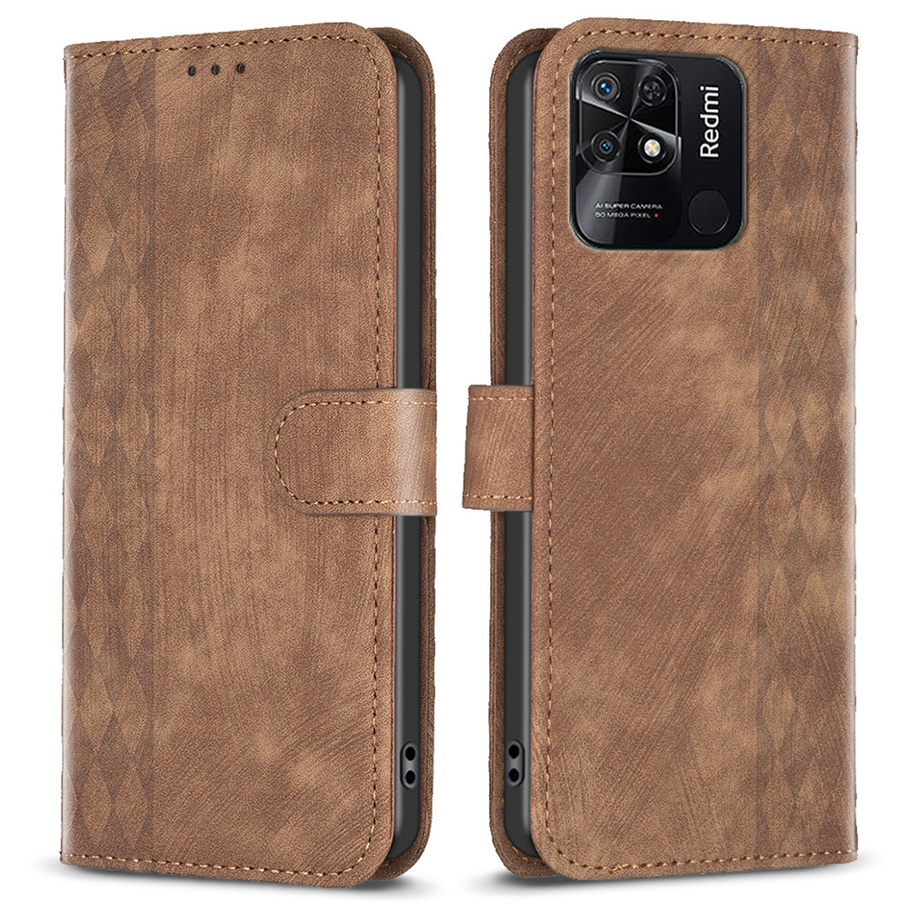 Flip Cover for Xiaomi Redmi 10C 4G Shockproof Imprinted Pattern Stand Wallet Phone Leather Case