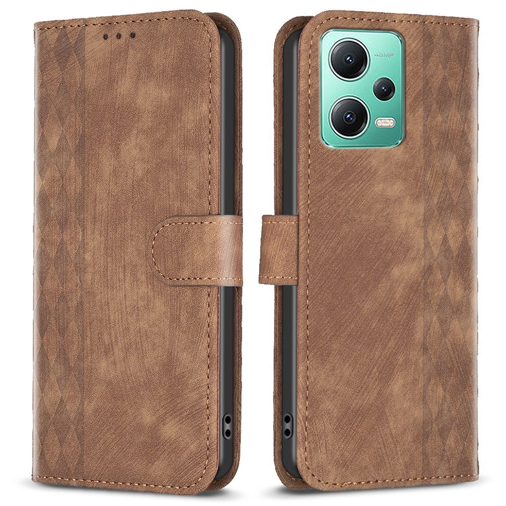 For Xiaomi Redmi Note 12 5G (China) / (Global) / (India) / Poco X5 5G Imprinted Pattern Stand Wallet Phone Leather Case