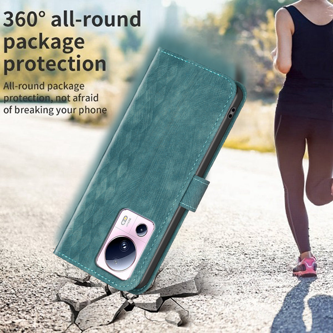 Flip Cover for Xiaomi 13 Lite / Civi 2 5G Imprinted Pattern PU Leather Drop Resistant Wallet Phone Case