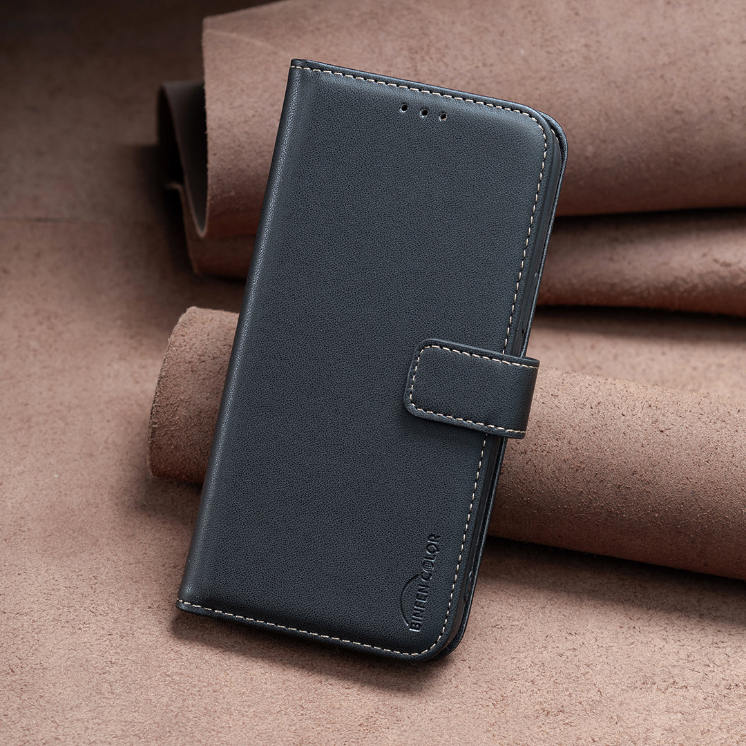BINFEN COLOR BF17 Phone Case for Xiaomi Redmi Note 11 4G (Qualcomm) / Note 11S 4G PU Leather Stand Wallet Cover