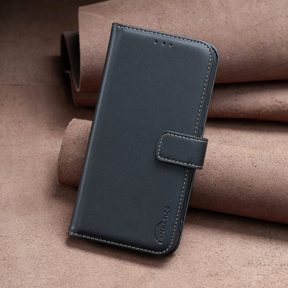 BINFEN COLOR BF17 Phone Case for Xiaomi Redmi Note 11 4G (Qualcomm) / Note 11S 4G PU Leather Stand Wallet Cover