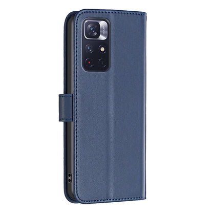 BINFEN COLOR BF17 Phone Case for Xiaomi Redmi Note 11 4G (Qualcomm) / Note 11S 4G PU Leather Stand Wallet Cover