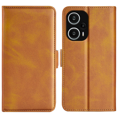 For Xiaomi Redmi Note 12 Turbo / Poco F5 5G Wallet Flip Phone Cover Calf Texture PU Leather Stand Folio Case