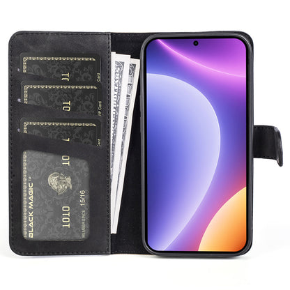 For Xiaomi Redmi Note 12 Turbo / Poco F5 5G PU Leather Wallet Phone Cover Dual-color Splicing Stand Case