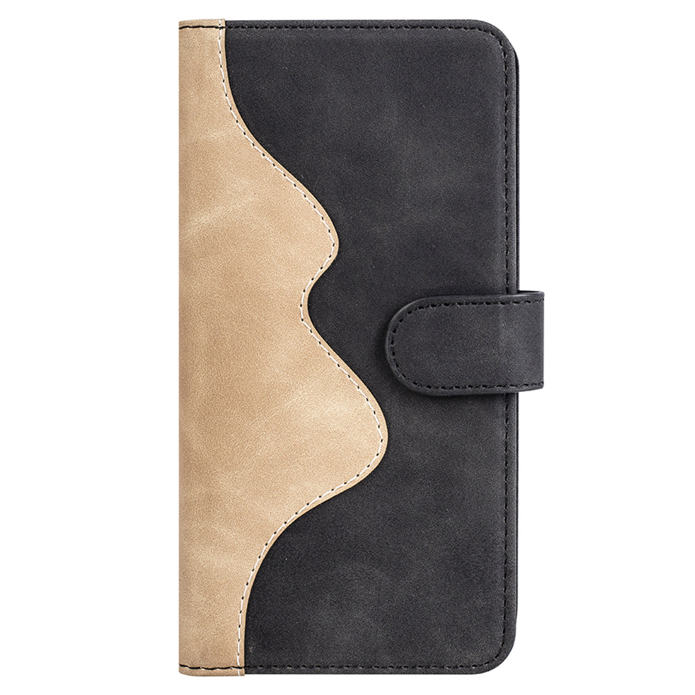 For Xiaomi Redmi Note 12 Turbo / Poco F5 5G PU Leather Wallet Phone Cover Dual-color Splicing Stand Case