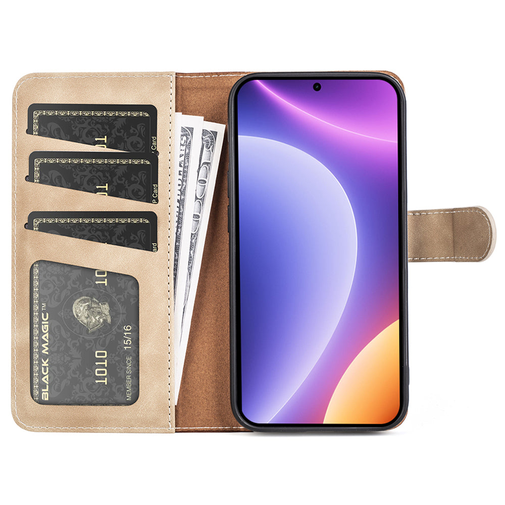 For Xiaomi Redmi Note 12 Turbo / Poco F5 5G PU Leather Wallet Phone Cover Dual-color Splicing Stand Case