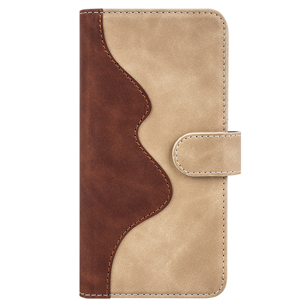 For Xiaomi Redmi Note 12 Turbo / Poco F5 5G PU Leather Wallet Phone Cover Dual-color Splicing Stand Case