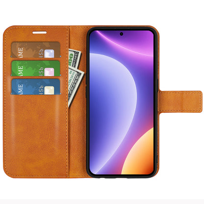 For Xiaomi Redmi Note 12 Turbo / Poco F5 5G Calf Texture Stand Wallet Square Magnetic Closure PU Leather Phone Case