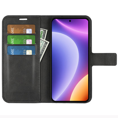 For Xiaomi Redmi Note 12 Turbo / Poco F5 5G Calf Texture Stand Wallet Square Magnetic Closure PU Leather Phone Case