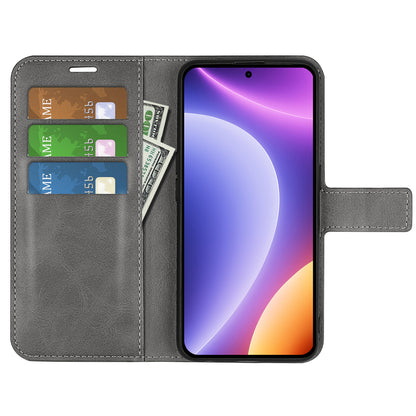 For Xiaomi Redmi Note 12 Turbo / Poco F5 5G Calf Texture Stand Wallet Square Magnetic Closure PU Leather Phone Case
