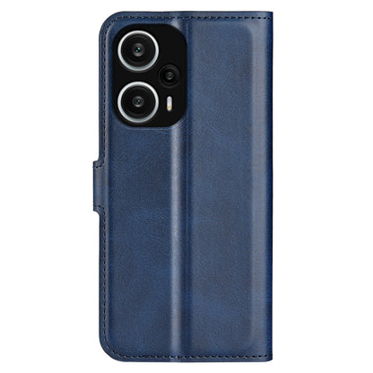 For Xiaomi Redmi Note 12 Turbo / Poco F5 5G Calf Texture Stand Wallet Square Magnetic Closure PU Leather Phone Case