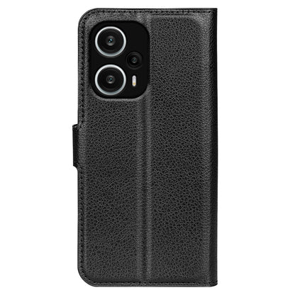 Stand Case for Xiaomi Redmi Note 12 Turbo / Poco F5 5G PU Leather Litchi Texture Wallet Phone Cover