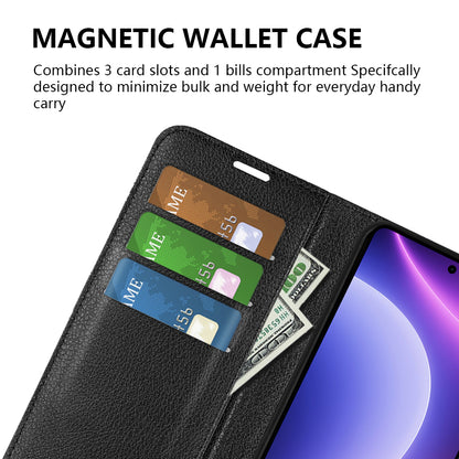 Stand Case for Xiaomi Redmi Note 12 Turbo / Poco F5 5G PU Leather Litchi Texture Wallet Phone Cover