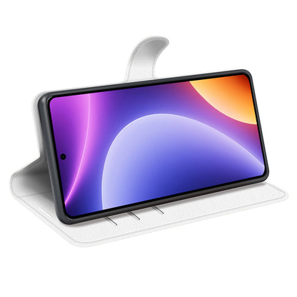 Stand Case for Xiaomi Redmi Note 12 Turbo / Poco F5 5G PU Leather Litchi Texture Wallet Phone Cover