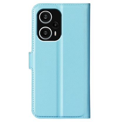 Stand Case for Xiaomi Redmi Note 12 Turbo / Poco F5 5G PU Leather Litchi Texture Wallet Phone Cover