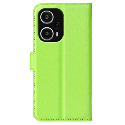 Stand Case for Xiaomi Redmi Note 12 Turbo / Poco F5 5G PU Leather Litchi Texture Wallet Phone Cover