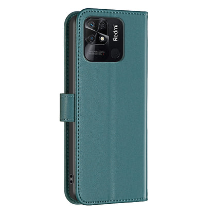 BINFEN COLOR BF17 Stand Phone Case for Xiaomi Redmi 10C 4G PU Leather Wallet Smartphone Cover
