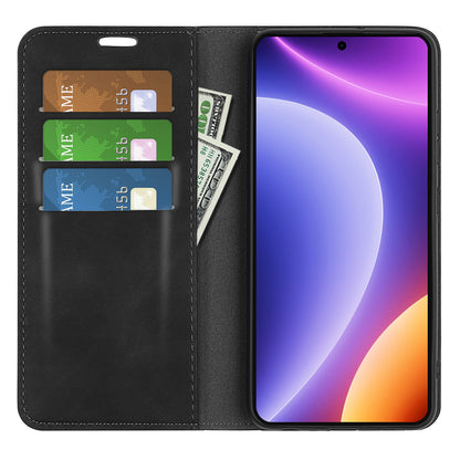 For Xiaomi Redmi Note 12 Turbo / Poco F5 5G PU Leather Wallet Flip Case Skin-touch Stand Cover