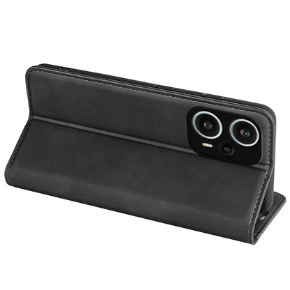For Xiaomi Redmi Note 12 Turbo / Poco F5 5G PU Leather Wallet Flip Case Skin-touch Stand Cover