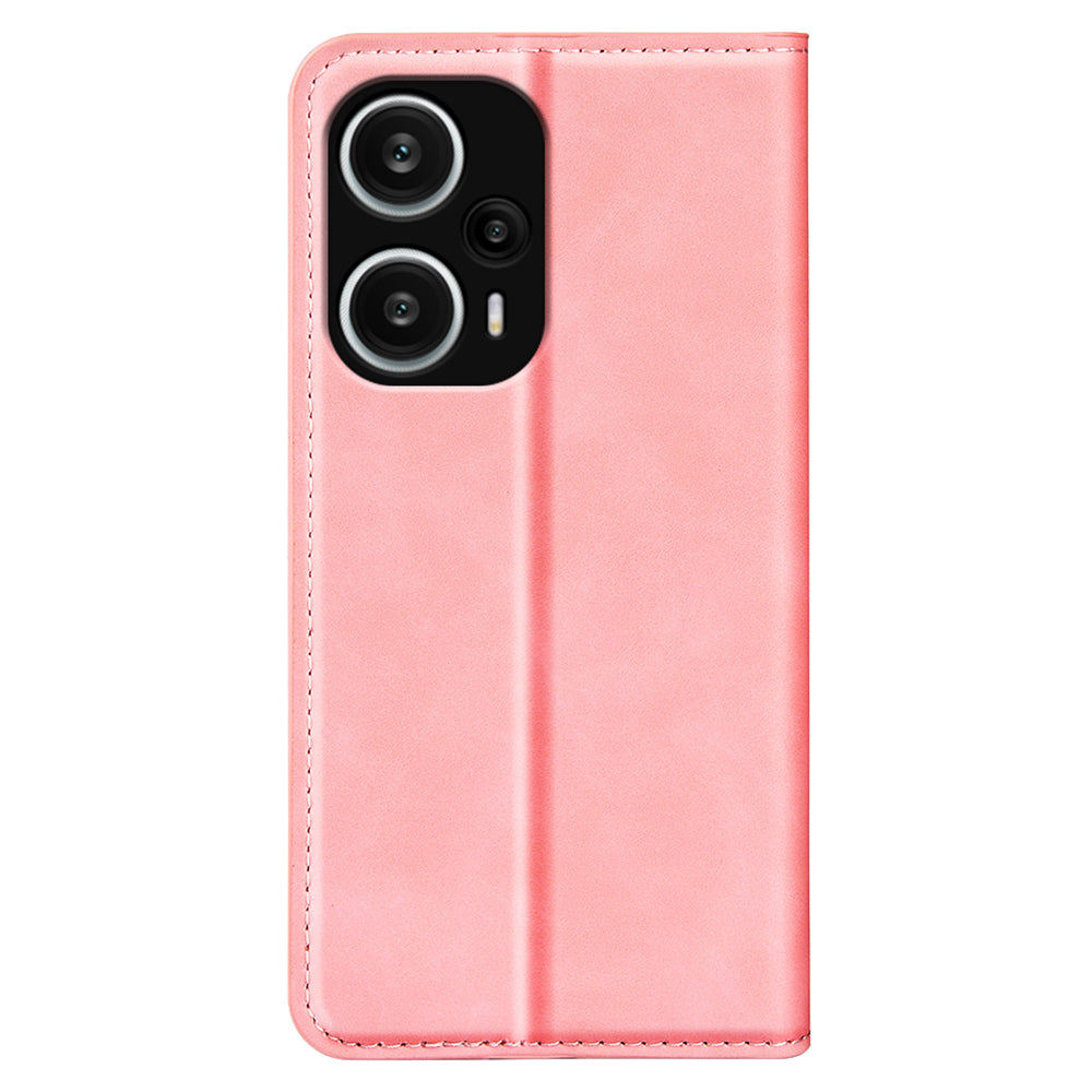 For Xiaomi Redmi Note 12 Turbo / Poco F5 5G PU Leather Wallet Flip Case Skin-touch Stand Cover