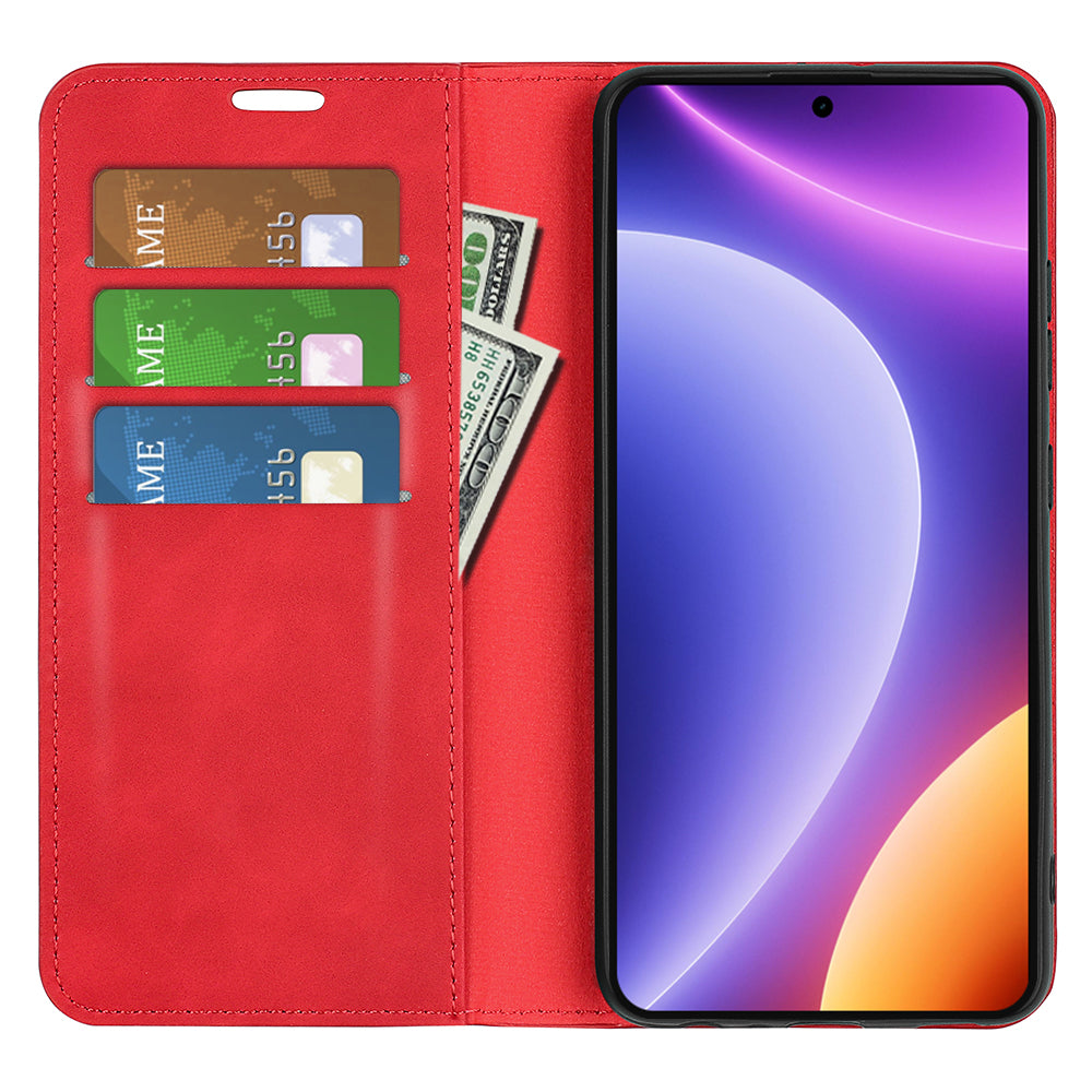 For Xiaomi Redmi Note 12 Turbo / Poco F5 5G PU Leather Wallet Flip Case Skin-touch Stand Cover