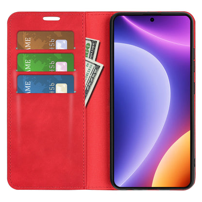 For Xiaomi Redmi Note 12 Turbo / Poco F5 5G PU Leather Wallet Flip Case Skin-touch Stand Cover