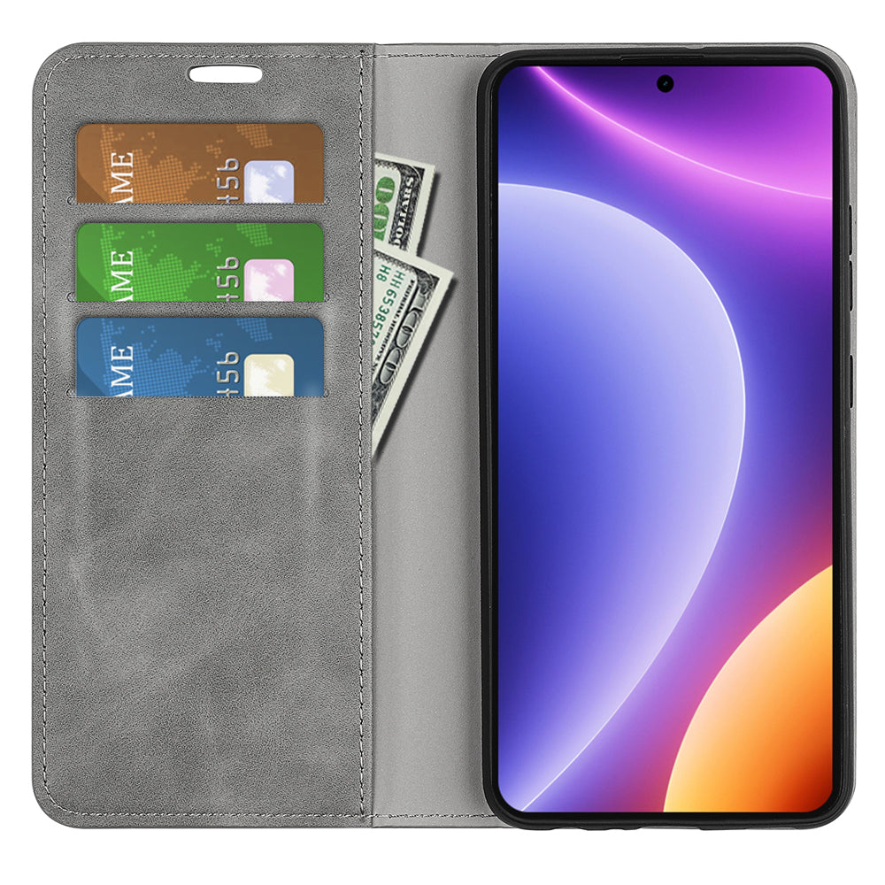 For Xiaomi Redmi Note 12 Turbo / Poco F5 5G PU Leather Wallet Flip Case Skin-touch Stand Cover