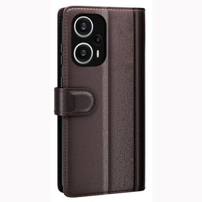 For Xiaomi Redmi Note 12 Turbo / Poco F5 5G Flip Phone Case Genuine Split Leather Wallet Stand Cover
