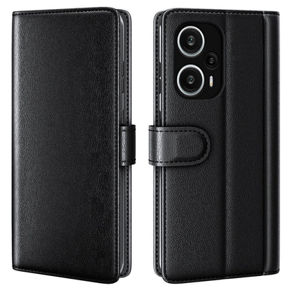 For Xiaomi Redmi Note 12 Turbo / Poco F5 5G Flip Phone Case Genuine Split Leather Wallet Stand Cover