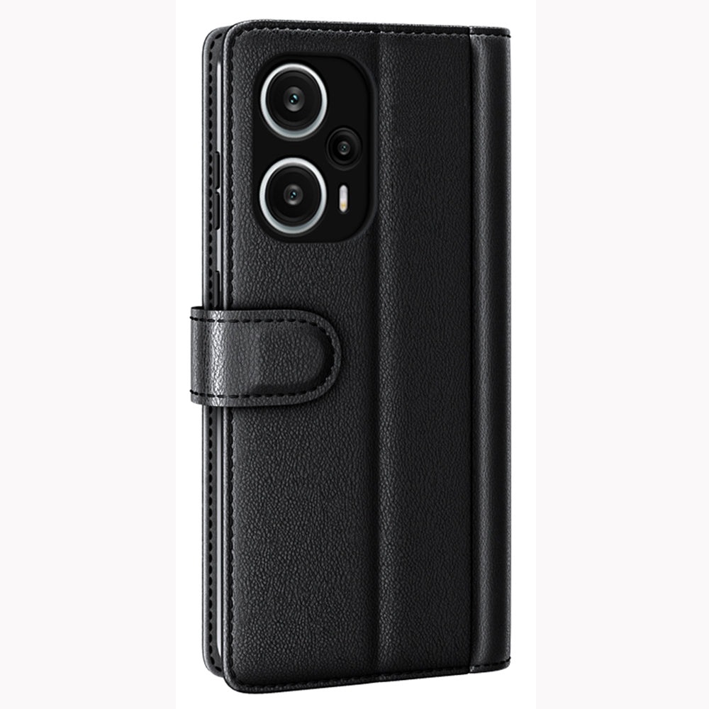 For Xiaomi Redmi Note 12 Turbo / Poco F5 5G Flip Phone Case Genuine Split Leather Wallet Stand Cover