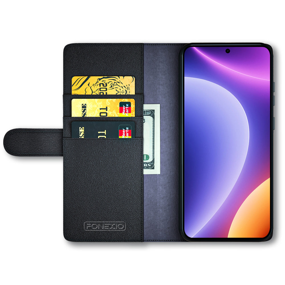 For Xiaomi Redmi Note 12 Turbo / Poco F5 5G Flip Phone Case Genuine Split Leather Wallet Stand Cover