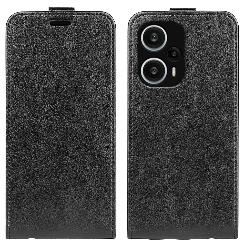 Phone Case for Xiaomi Redmi Note 12 Turbo / Poco F5 5G Vertical Flip PU Leather Phone Cover with Card Slots