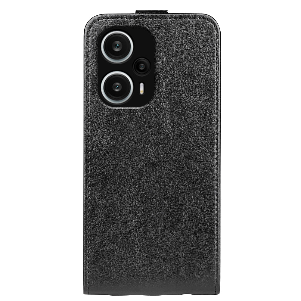 Phone Case for Xiaomi Redmi Note 12 Turbo / Poco F5 5G Vertical Flip PU Leather Phone Cover with Card Slots
