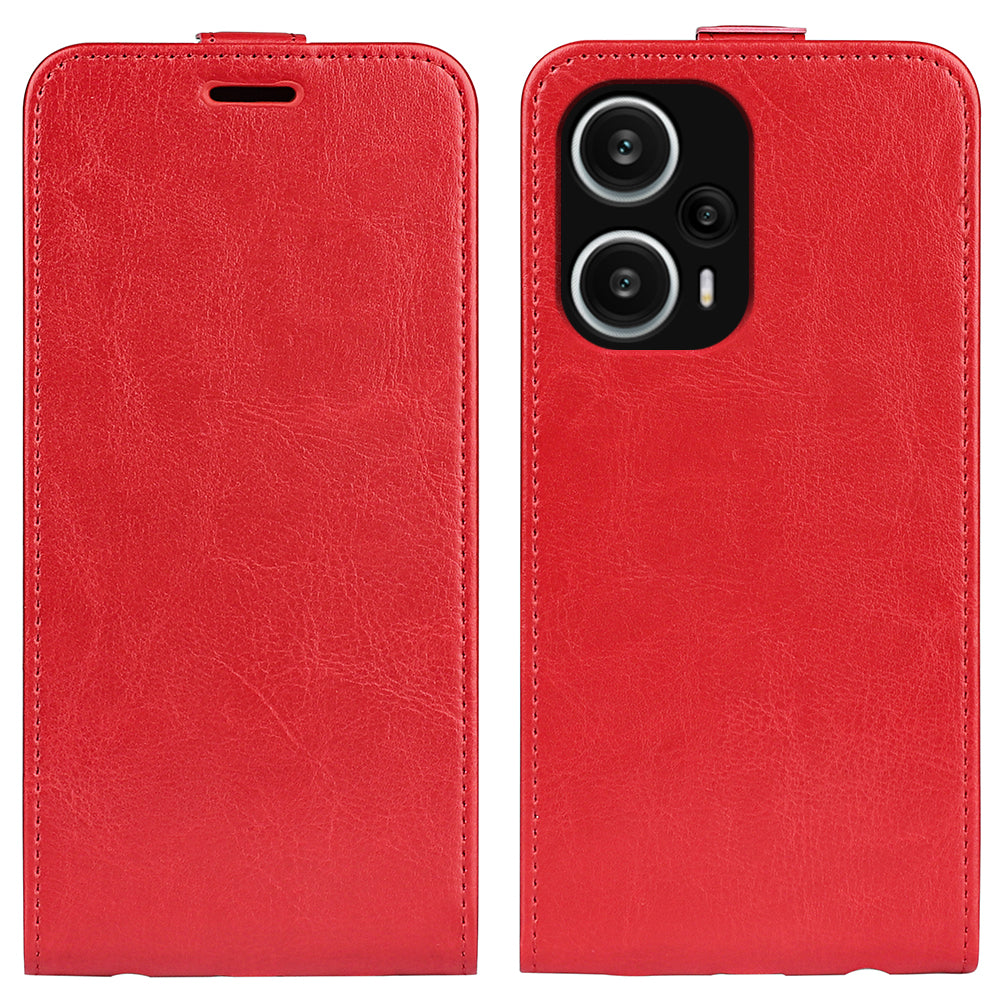 Phone Case for Xiaomi Redmi Note 12 Turbo / Poco F5 5G Vertical Flip PU Leather Phone Cover with Card Slots