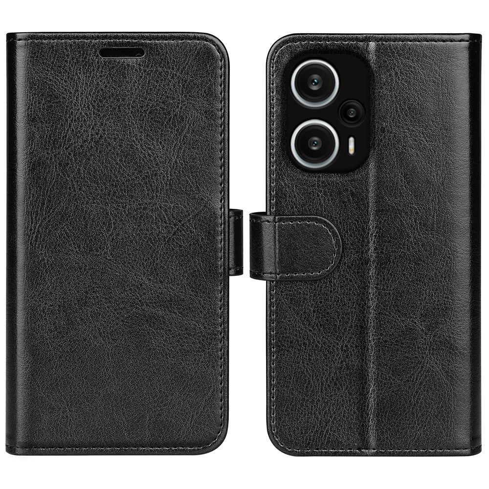For Xiaomi Redmi Note 12 Turbo / Poco F5 5G PU Leather Phone Cover Crazy Horse Texture Wallet Stand Case