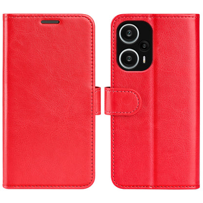 For Xiaomi Redmi Note 12 Turbo / Poco F5 5G PU Leather Phone Cover Crazy Horse Texture Wallet Stand Case
