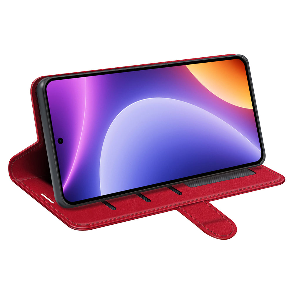 For Xiaomi Redmi Note 12 Turbo / Poco F5 5G PU Leather Phone Cover Crazy Horse Texture Wallet Stand Case