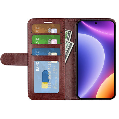 For Xiaomi Redmi Note 12 Turbo / Poco F5 5G PU Leather Phone Cover Crazy Horse Texture Wallet Stand Case