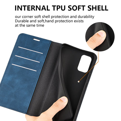 Flip Case for Nokia C32 PU Leather Wallet Skin-touch Foldable Stand Cellphone Cover