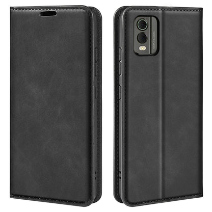 Flip Case for Nokia C32 PU Leather Wallet Skin-touch Foldable Stand Cellphone Cover