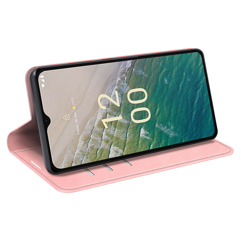Flip Case for Nokia C32 PU Leather Wallet Skin-touch Foldable Stand Cellphone Cover