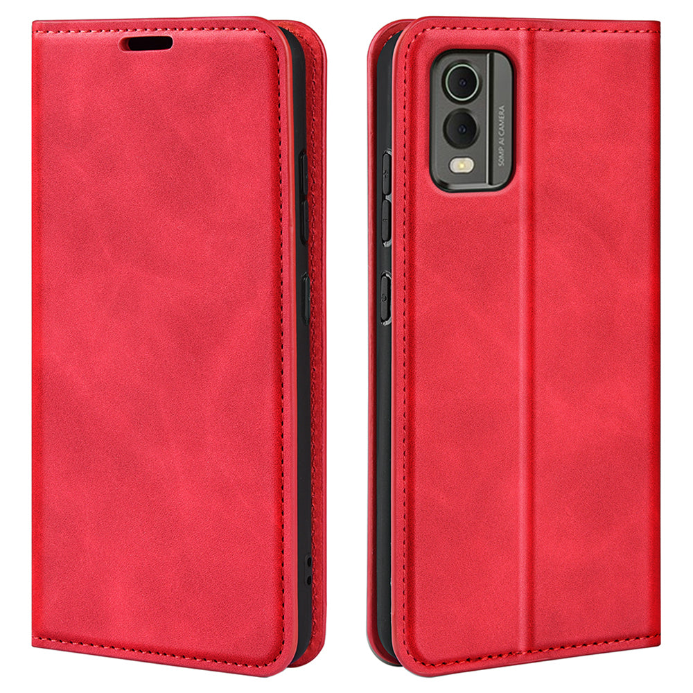 Flip Case for Nokia C32 PU Leather Wallet Skin-touch Foldable Stand Cellphone Cover